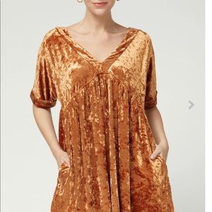 Orange Velvet Entro Dress